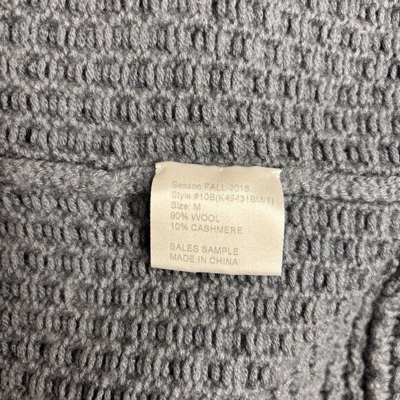 Organic by John Patrick Women's Cardigan Long Line Cashmere Blend Gray Med Shawl - Picture 7 of 11